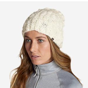 time and tru white winter hat womens cute accessory warm